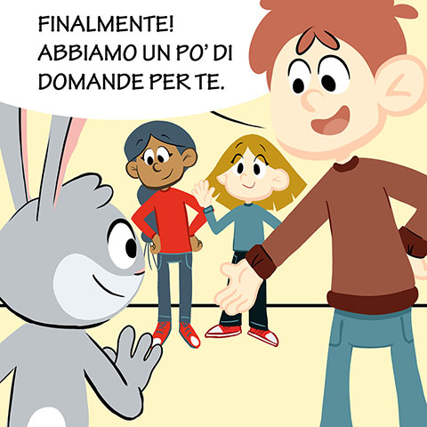 I ragazzi accolgono Fidù - benvenuto